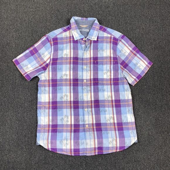 Tommy Bahama Shirt Short Sleeve Button Front Mens Cotton Multicolor Size Medium - Picture 1 of 5